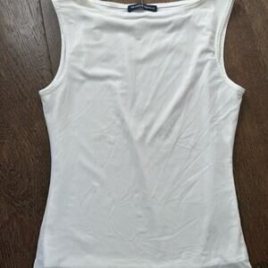 Brandy Melville White Sleeveless Tank Top Blouse